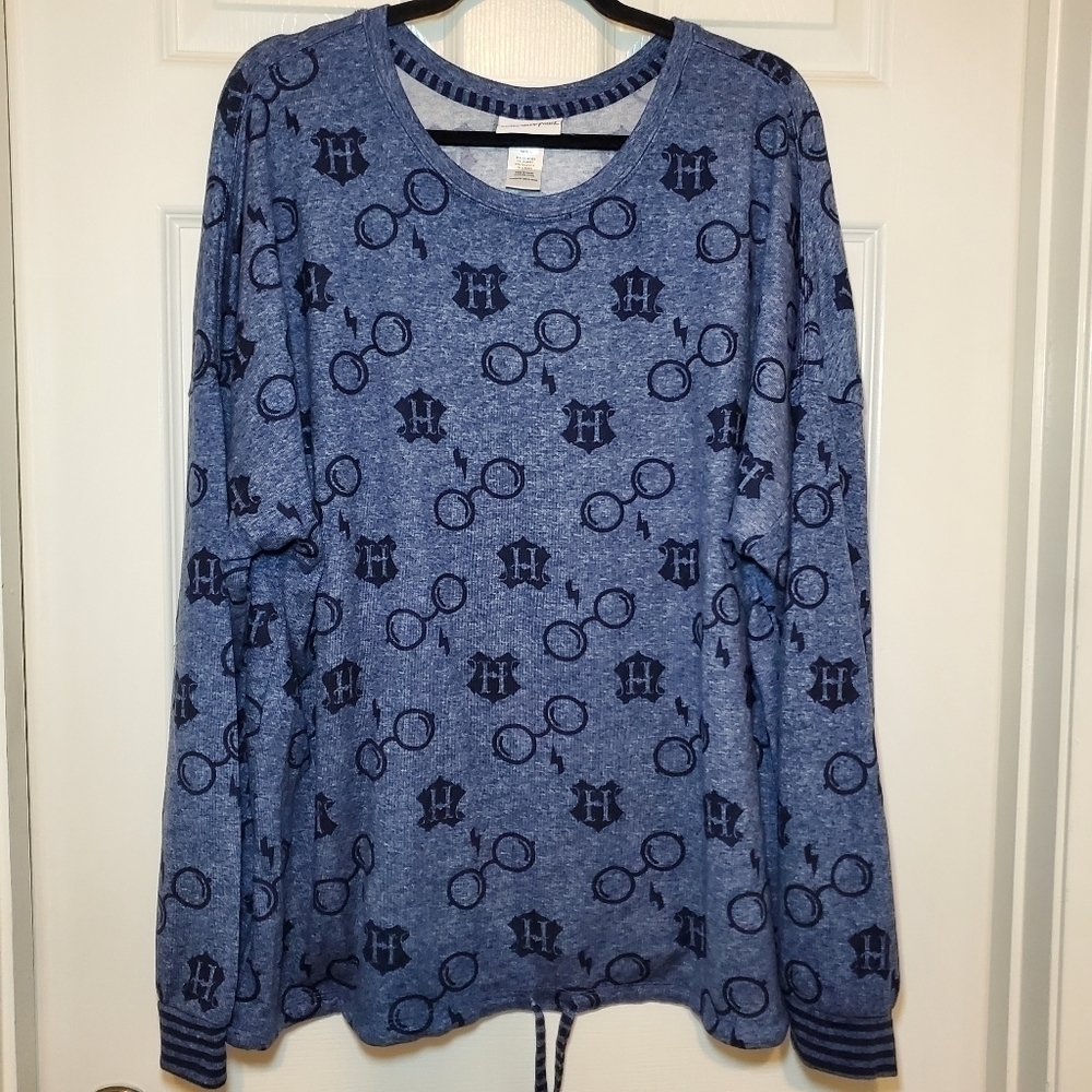 Harry Potter Wizarding World Long Sleeve Blue Sweater XXL